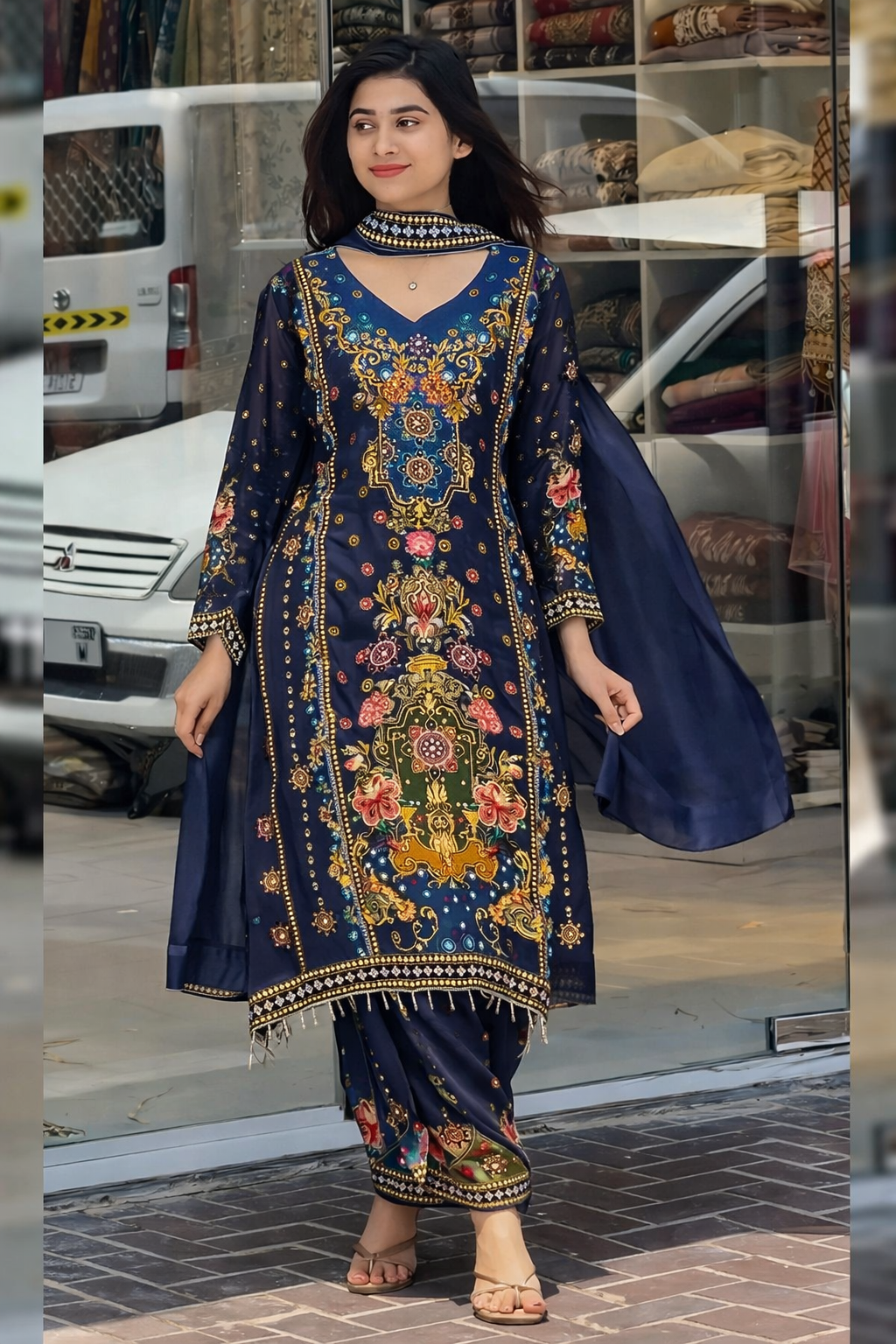 Mannat-Heavy Fancy Pair With Dupatta set