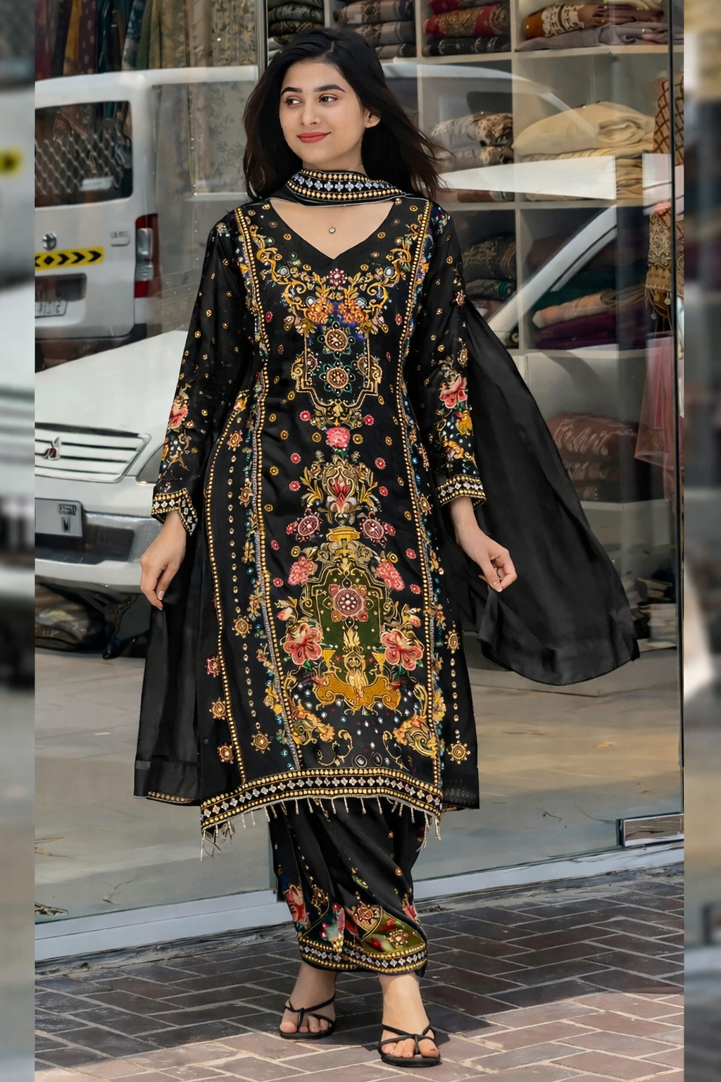 Mannat-Heavy Fancy Pair With Dupatta set