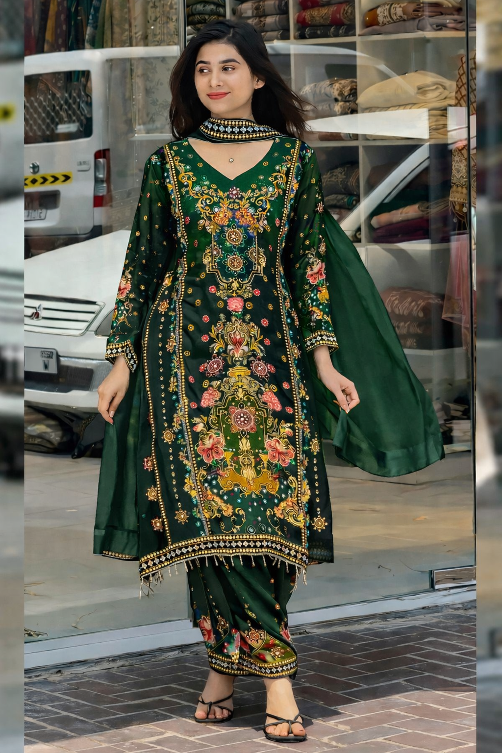 Mannat-Heavy Fancy Pair With Dupatta set