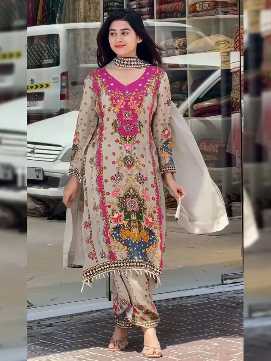 Mannat-Heavy Fancy Pair With Dupatta set